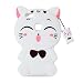 Produktbild Huawei P8 Lite 2017 Hülle, Kitty Weiße Katze Karikatur Silikon Niedlich Schutzhülle für P9 Lite 2017 Case Cover Weiche Silikonhülle Bumper Huawei Honor 8 Lite Handyhülle 5,2" (White Lucky Cat)