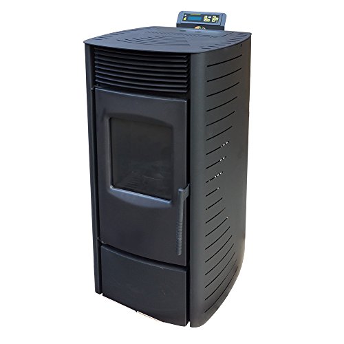 Nemaxx P6 / P9 / P12 Pelletofen Pelletkamin Pelletkaminofen Kaminofen Heizofen Pellet Ofen Kamin Pelletheizung Heizung, Modell:P9 Pelletofen - 3