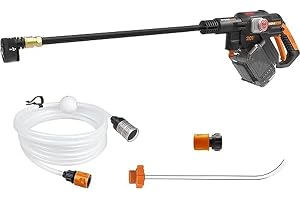 WORX WG633E.9 Hydroshot sladdlös högtryckstvätt 20 V – 56 bar max. Tryck – för rengöring och bevattning – kraftfull borstlös
