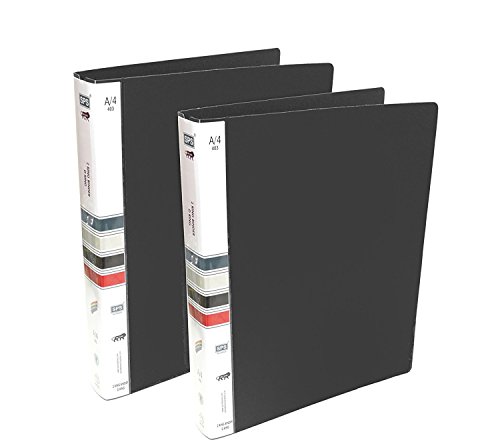 RangTeq2D Tough a Durable A4 Size Ring Binder Box Board File (Black)- Pack of 2