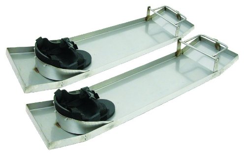 Concrete Stainless Steel Knee Boards with Knee Pads, Contractor-Grade, Built-in Toe Brackets, Durable, KB230