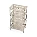Produktbild MyYztsj-bathroom shelf Lagerregale Collation Frame Platz Korb Kunststoff Landeküche Stacks Abnehmbare Gemüse Regale Dish Rack Badezimmer Regale Khaki (3,4tier) (größe : 4-Tier)