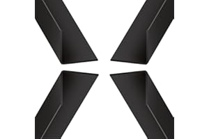 VIRTUAL PLASTICS Plastic Corner Trim 20mm x 20mm - PVC Rigid Angle Cover Trim - 90 Degree Angle Edge -1 Metre Length - Black