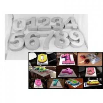 EURO TINS molde para tarta de cumpleaños de número grande 0 al 8 - juego de 9