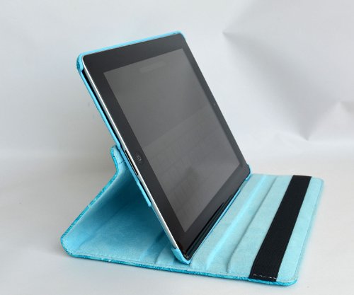 inShang Hülle für Apple iPad 2 iPad 3 iPad 4, Edles PU Leder Tasche Hülle Skins Etui Schutzhülle Ständer Smart Case Cover für Tablet iPad, Super Automatische Einschlaf-/Aufwach funktion, 360 Grad rotierende Schutzhülle mit Standfunktion + inShang Logo hochwertigen Stylus Eingabestift Stift - 2