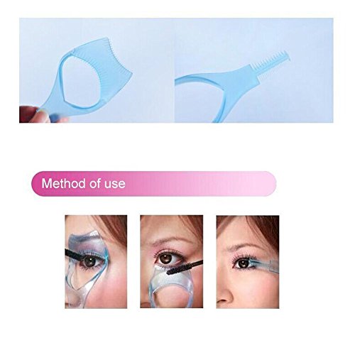 foopp 3 in 1 Mascara Applikator Werkzeug Wimper Kamm Make-up Kunststoff Wimpernzange Schönheit (zufällig senden) - 3