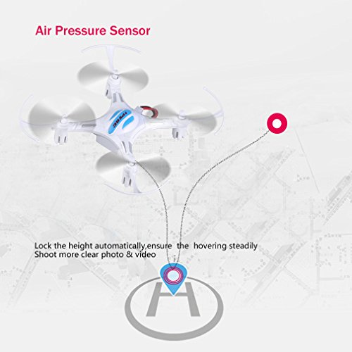 FPVRC Mini RC Quadcopter Drone Hubschrauber Flugzeug UFO 2.4G 4CH 4Aixs Eine Taste zur Rückkehr Headless Modus mit Fernbedienung Hubschrauber Unbemannte Hubschrauber New Spielzeug (Weiß) - 5