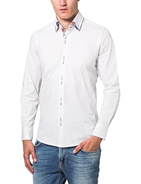 James Tyler Herren Freizeithemd mit Design Details, Slim Fit, bügelleicht