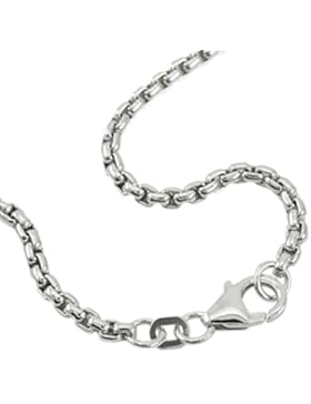 Venezianerkette 925 Sterlingsilber Rhodiniert Rund Breite 2,70mm Unisex Silberkette Halskette NEU