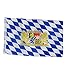 Produktbild KarnavalsTeufel Bayern Fahne blau-weiß mit Bayern-Wappen 60x90 cm Oktoberfest