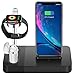 Produktbild YUHT Kabelloses Ladegerät, 3in1 Aluminium Ladestation iWatch Holder Kompatibel mit iPhone XR/XS Max/X / 8Plus / Samsung Galaxy S9 Plus, Kompatibel mit Apple Watch Series 4/3/2/1 / Airpods