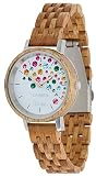 LAiMER Damen Holzuhr mit Quarzwerk, aus echtem Mangoholz - 36 mm - Modell 0109 Capri - Geschenksverpackung aus Echtholz - angenehmer Tragekomfort