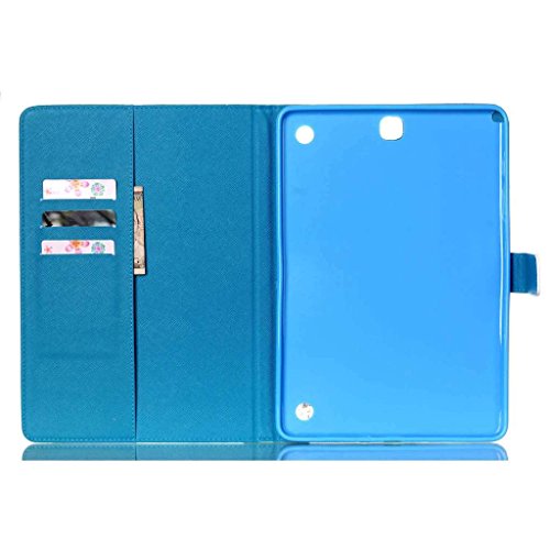 COLJOY PU Ledertasche Für Samsung Galaxy TAB A 9.7 SM-T550 T555 PU Leder Cover Bookstyle Protektiv Kunstleder Silikon Tasche Hülle Flip Leder Backcover Schutzhülle mit Standfunktion, B07 - 5