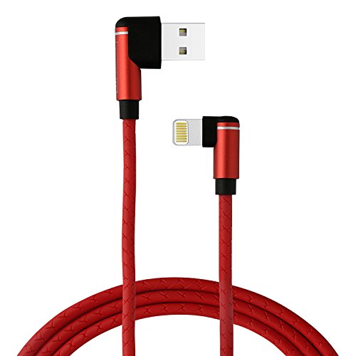 Tecmac TM-RA-8PIN-RUSBCABL-RED 8-Pin Lightning USB Data Sync Charging Cable - 3.3 Feet (1 Meter) - (Red)