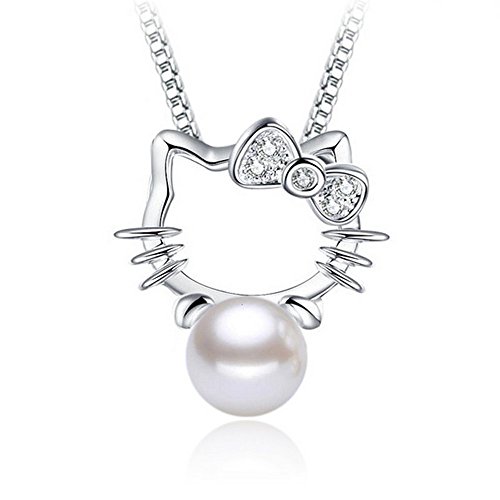 Hello Kitty Pearl Necklace Silver 925/1000