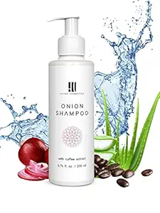 Hayze Onion Shampoo with Coffee Extract, shikakai, Reetha For Controlling Hair Fall Split ends Promotes Healthy Hair Growth dry scalp hair greying calms itchy hair follicles Strengthen hair dandruff hair length - Best Onion Shampoo (200ml)