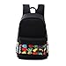 Produktbild Resplend Mädchen Jungen Unisex Mode Leinwand Rucksack Schulbuch-Umhängetasche Reiserucksack Tasche Freizeit Backpacks schulrucksack (Schwarz)