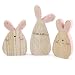Produktbild MC Trend Süße Oster-Hasen Lisu im 3er Set aus Holz rosa/Natur Frühlings Oster Deko Höhe 13-18cm