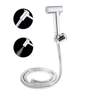 Aquieen ABS Micro Mist Dual Flow and Rain Health Faucet with 1 m SS 304 Shower Tube and Hook