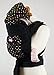Palm and Pond Mei Tai With Hood & Pocket - Black With Small Polka Dots