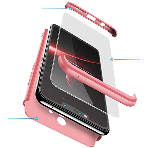 BESTCASESKIN Funda Samsung Galaxy S9, Carcasa Móvil de Protección de 360° 3 en 1 Desmontable con HD Protector de Pantalla Carcasa Caso Case Cover para Samsung Galaxy S9 (Rose Oro)