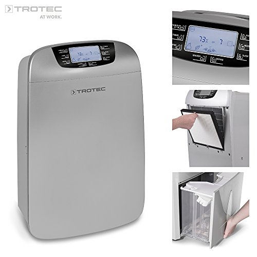 TROTEC Komfort Luftentfeuchter und Luftreiniger TTK 110 HEPA (max.40 L/Tag), geeignet für Räume bis 300 m³ / 120 m² inkl. Timerfunktion, Nachtmodus (flüsterleise), Swing-Funktion uvm.