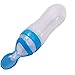 Hengsong Infant Silicone Feeding Bottle Squeeze Spoon Food Supplement Rice Cereal Bottle (Blue)