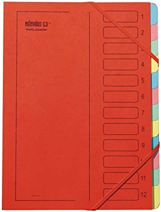Extendos Mon Dossier 223.12 EL09 Organiser with 12 Compartments – Red
