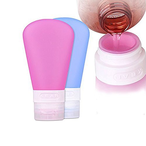 Set von 3 tragbare Reise-Flaschen Silikon-Behälter nachfüllbar 3 OZ (3 Ounce) - 5