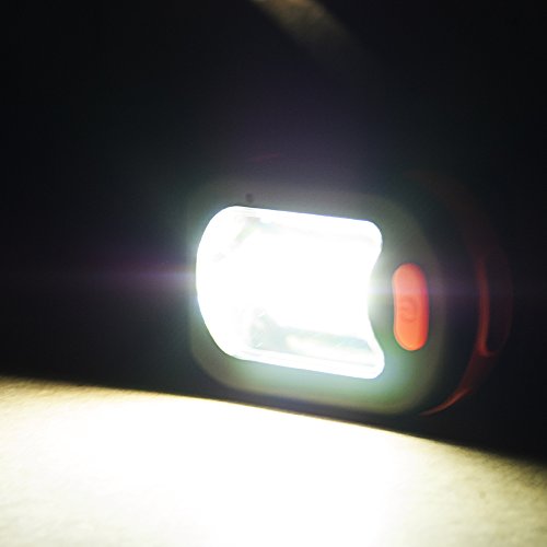 LED Lampe 3W COB + 3LEDs Arbeitslampe Magnet Handleuchte Werkstattlampe Taschenlampe Haken inkl. Batterien - 4