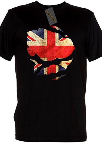 Renowned Black Shirt - Union Flag Great Britain Under Your Mens XXLarge