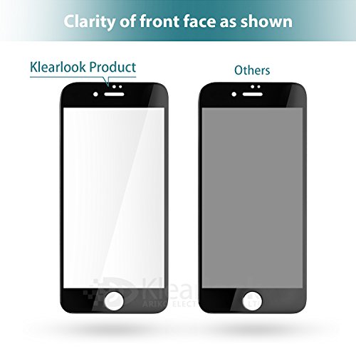 iPhone 7 Screen Protector/iPhone 8 Screen Protector, KlearlookÂ® [Case Friendly Series] Anti-Spy and Peeping Privacy Proof Edge-to-Edge Coverage Tempered Glass Screen Protector With Privacy Protection + [Update for Back] Full Coverage Carbon Fibre Sticker Protector for iPhone 7/iPhone 8 [Black Frame]