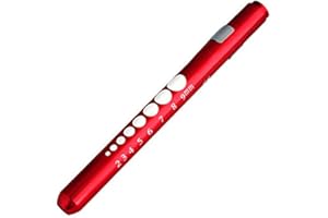 TOOLOFLIFE BE-TOOL Mini lampe de poche stylo de diagnostic, lampe de poche LED réutilisable pour la maison, l'extérieur, médecin, infirmière, EMT d'urgence (rouge, 1 pièce)