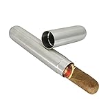 Weight: 90g JUJOR Edelstahl Zigarre Rohr für Eine Zigarre (Grau)