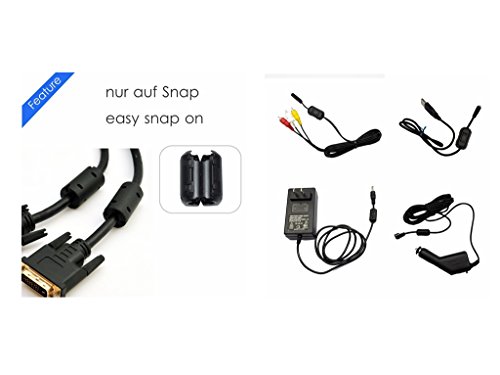 INIBUD Ferrite Noise Filters Ferritkern Filter Kabel Clips Ferrit Kern für 3mm 5mm 7mm 9mm 13mm Durchmesser Kabel 20 Stück Schwarz - 7