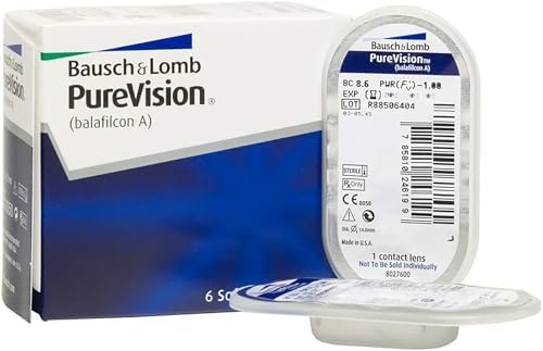 PureVision Lenti a Contatto Mensili, 6 Lenti, BC 8.6 mm, DIA 14 mm, +0.75 Diopt (Positive)