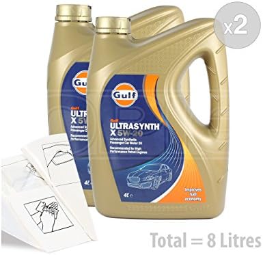 Gulf Ultrasynth X 5w-20 Advanced Synthetic Engine Oil - Service Pack: 8 litres