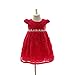 Wawoo®Infant Christening Gowns Toddler Baby Girls Birthday Dress Pure Cotton Lined Clothes Princess Party Dress with Pink Bowknot for Baby 0-24 Month