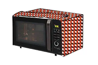 The Furnishing Tree Microwave Oven Cover for Borosil Prima 30 Liter 1500 Watt Convection Oven Toaster Griller (OTG) Frieze Pattern Orange