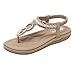 Produktbild VJGOAL Damen Sandalen, Frauen Mädchen böhmischen Mode Flache beiläufige Sandalen Strand Sommer Flache Schuhe Frau Geschenk (39 EU, W-Khaki)