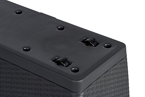 XL Pflanzkasten mit Bewässerungssystem und Rollen für einfaches Umstellen, Maße L 80 x B 40 x H 34 cm, Farbe Anthrazit - 3