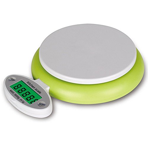 OBEST NIUMini Professionelle Digital Elektronische Küchenwaage mit LED-Display, Digital Kitchen Scale, Faltbare Lebensmittel Wiegen Skalen für Kochen 11lbs / 5kg, Digitalwaage, Elektronische waage,(5kg Maximalgewicht)