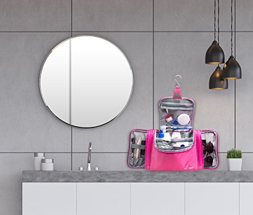 Travando ® Premium XXL Kulturbeutel zum Aufhängen | Extra Große Kulturtasche für Damen mit extra vielen Fächern | Waschtasche | Beauty Case | Kosmetiktasche | XL Waschbeutel | Reise Toilettentasche - 8