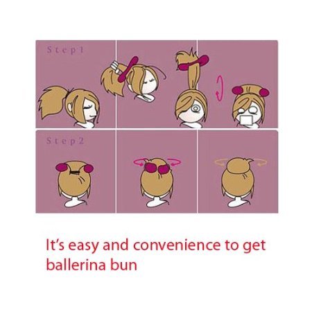 SODIAL(WZ.) Magischer Kauz-Halter Haarknoten Schwamm Frisur Macher - 3