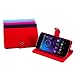 Produktbild GMYLE (TM) Red PU Leder Folio Stand Case Wallet Tasche Flip Cover with Money Sleeve Kartenhalter für Google LG Nexus 4 E960 Flip Cover Bookstyle Hülle