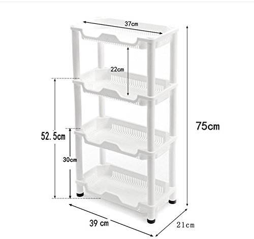 TaoHaoHuo Dusche Caddy rostbeständig weiß Regal Küche Badregal - 2