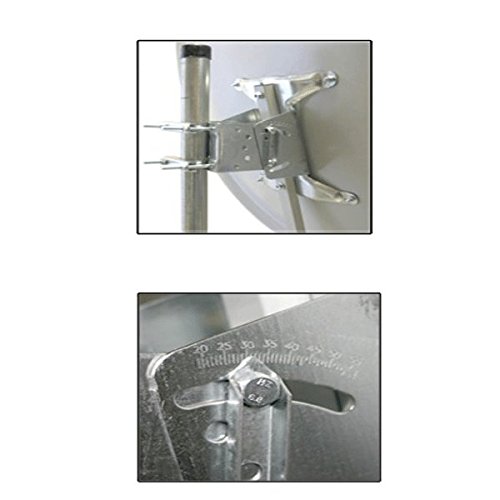 100cm SAT ANTENNE Schüssel Spiegel in Hellgrau Stahl + Quad 0,1dB LNB FULLHD OPTICUM SCHÜSSEL 3D HDTV NEU!!! - 3