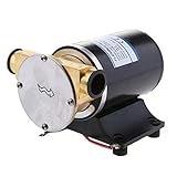 flügelpumpen wasser Struktur: Membranpumpe perfk 1 Stück 12V Deckwaschpumpe Schwarzer Körper und Edelstahlwelle, Verbindungssystem, weiche Gummilager