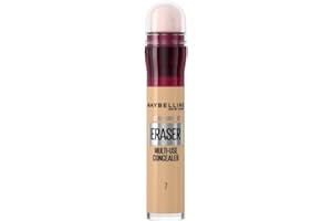 ‎MAYBELLINE Maybelline New York Instant Anti Age Eraser multifunkcyjny korektor do twarzy z gąbeczką, maskuje zaczerwienienia, cienie i zmarszczki, 07 Sand, 6,8 ml