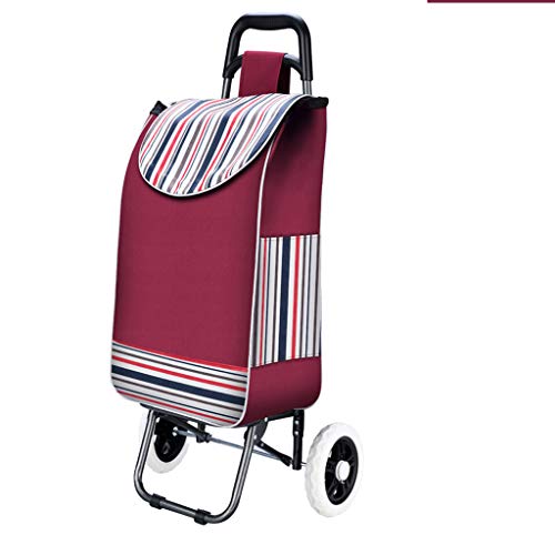 Preisvergleich Produktbild Truck Multifunktionsfaltwagen Wagen-Faltbarer Wagen, Treppen-kletternder Lebensmittelgeschäft-Gebrauchs-Wagen mit Oxford-Stoff-Tasche, tragbarer Haupteinkaufswagen-Alter Mannhandlastwagen